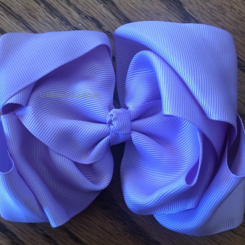 Orchid 6" Double Stacked Boutique Bows  (2)  -kids-  5B2007 Handmade NWT Boutiqu